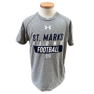 UA Custom Design Football SS Gray Tee