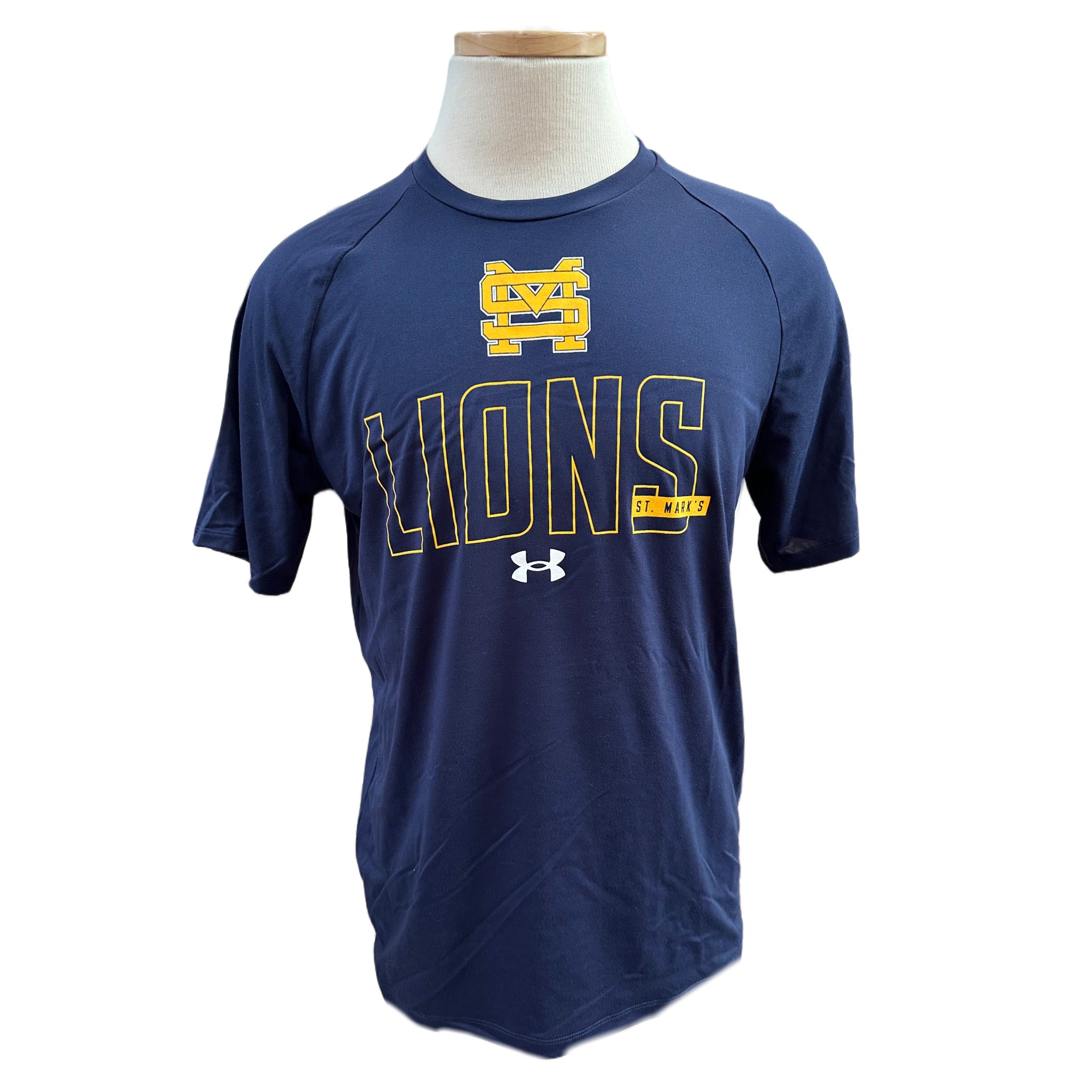 UA Tech SS Navy Tee with Big LIONS