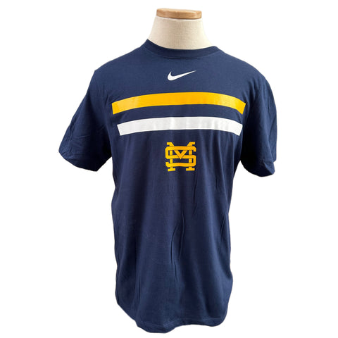 Nike Cotton Core SS Navy Tee with Stripes