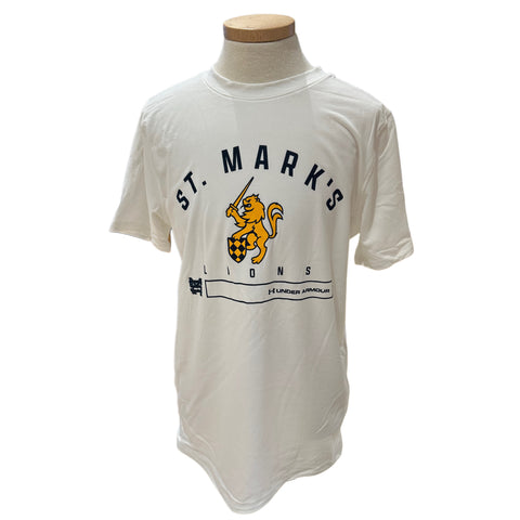 UA Boys' Stretch SS White Tee with L&S