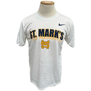 Nike Legend SS White Tee with Repeating St. Mark's