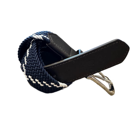 H&B Navy and White Fischer Belt