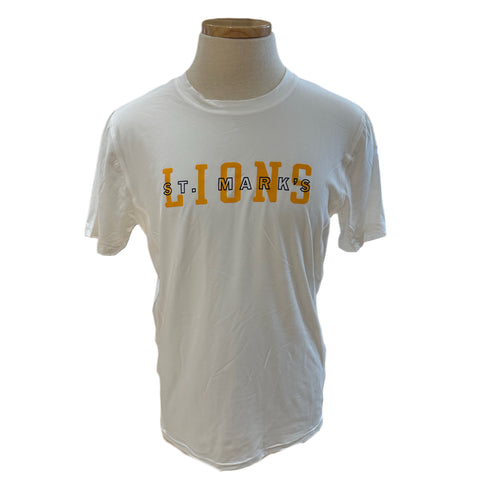 Champion Athletic SS White Tee with St. Mark's Overlap