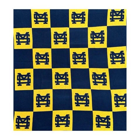 Knitted SM Blue and Gold Blanket