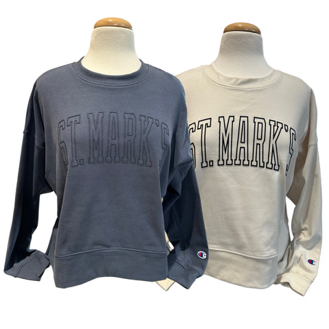 Champion Ladies' Sueded Crew with St. Mark's