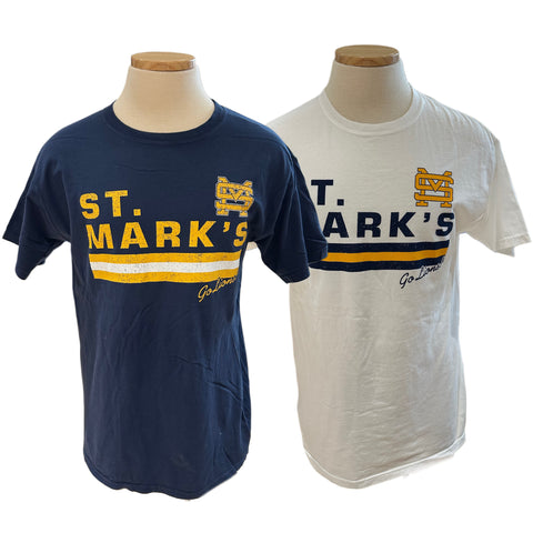 Comfort Wash SS Tee with SM and Stripes