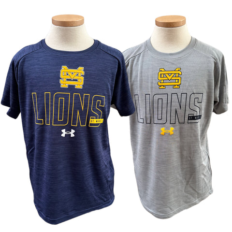 UA Boys' Novelty SS Tech Tee with LIONS