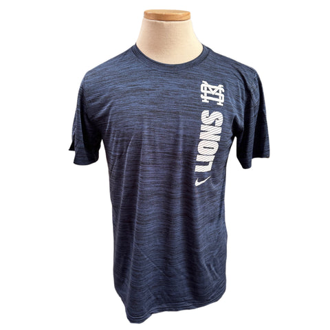 Nike Velocity Legend SS Navy Tee with Vertical LIONS