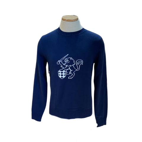 Lion and Sword Navy Cotton Sweater