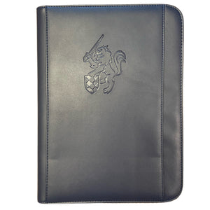 Zippered Padfolio with Lion and Sword