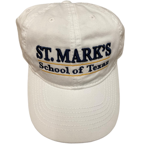 White Cotton Hat with St. Mark's School of Texas