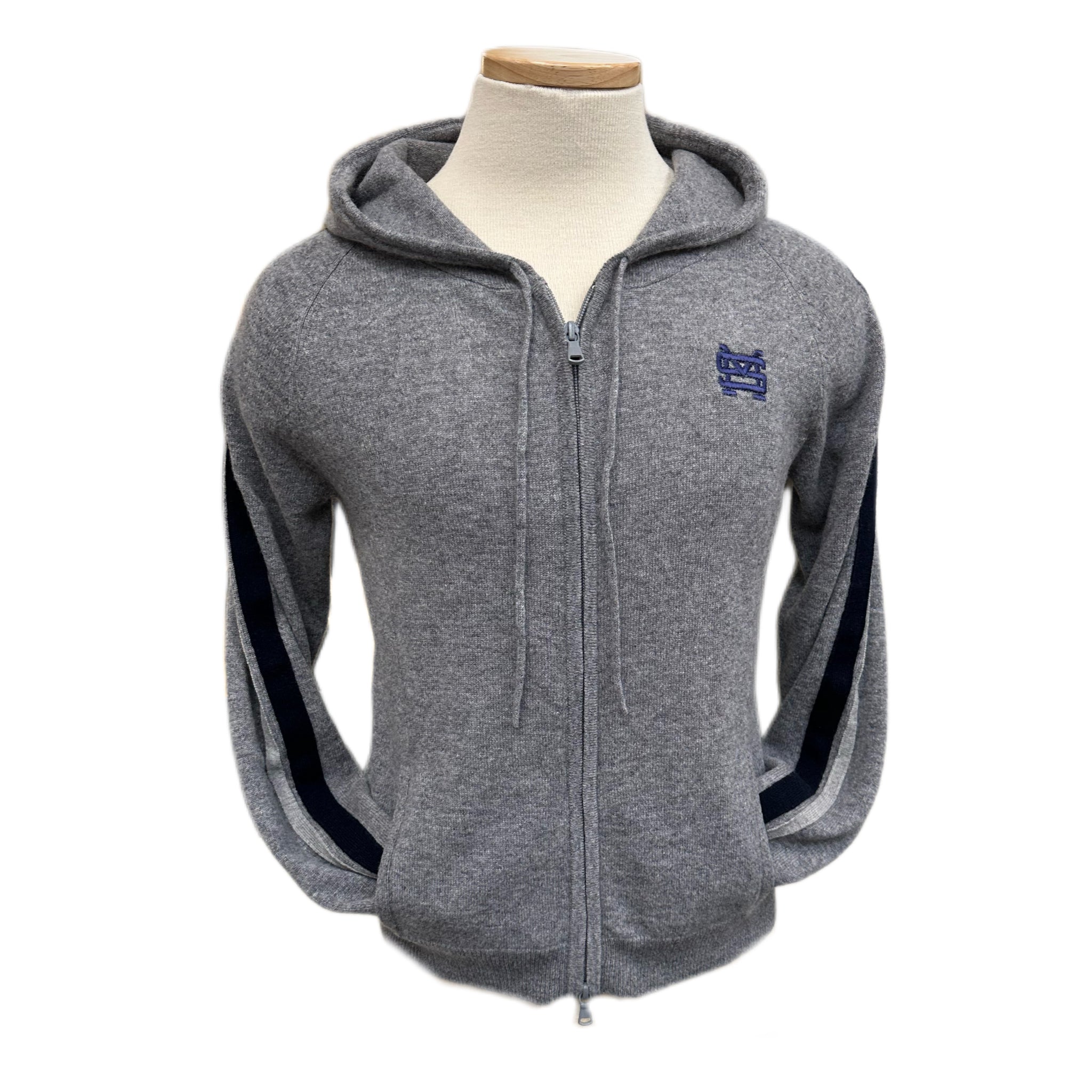 Cashmere Hoodie with Stripes