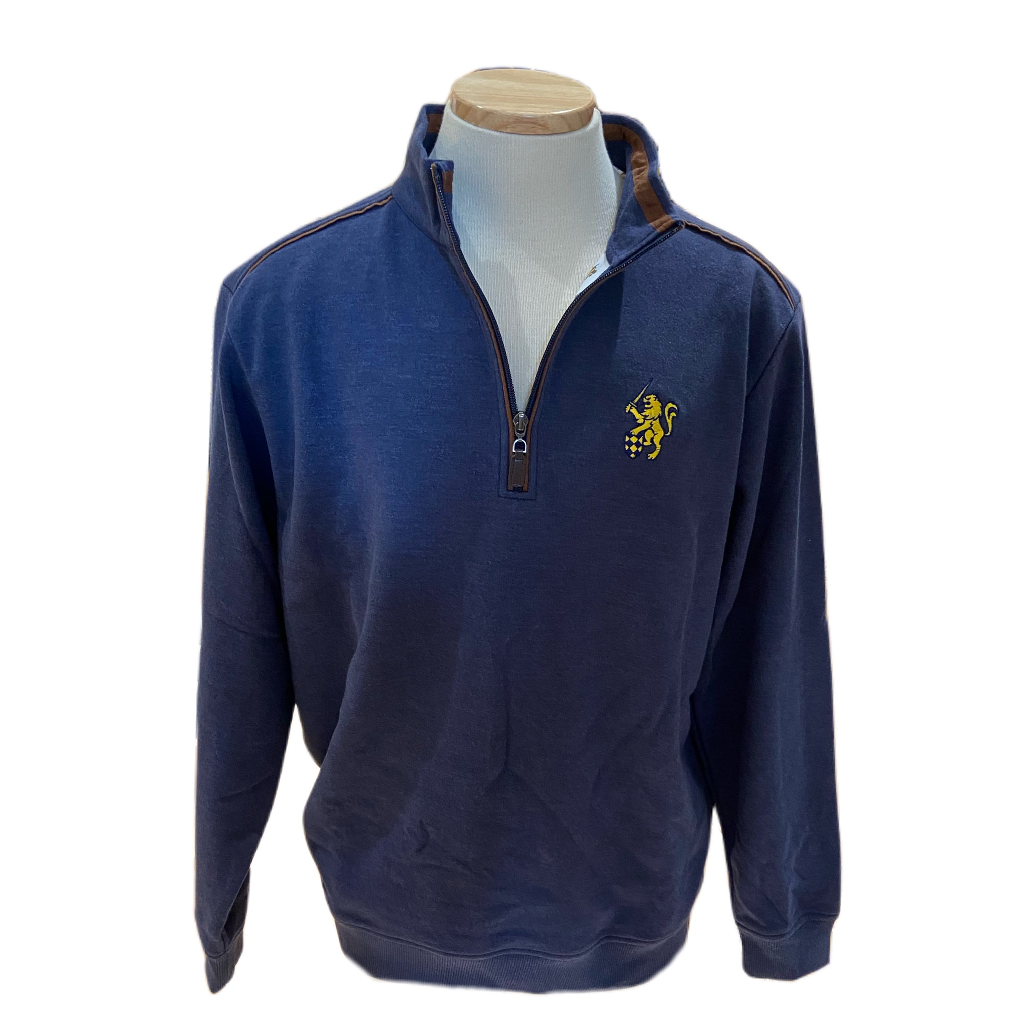 Horn Legend Navy Quarter Zip with Patches