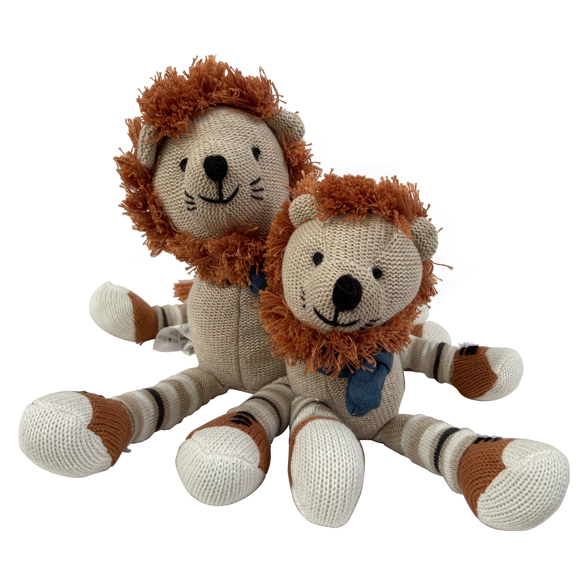 Hand Crafted Knit Lions