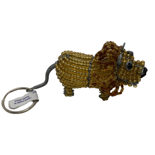 Beaded Lion Key Ring