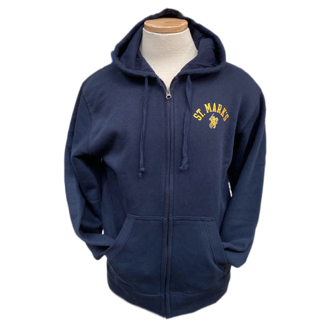 Navy Cotton Full Zip with L&S